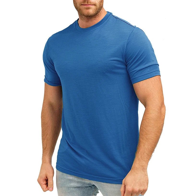 T-shirt technique 100 % laine mérinos à séchage rapide et anti - odeurs pour homme "SERBEWAY - SW200" - Planète Rando