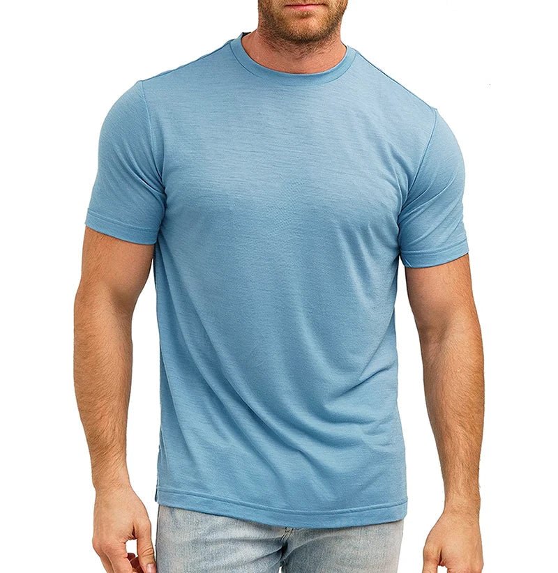 T-shirt technique 100 % laine mérinos à séchage rapide et anti - odeurs pour homme "SERBEWAY - SW200" - Planète Rando