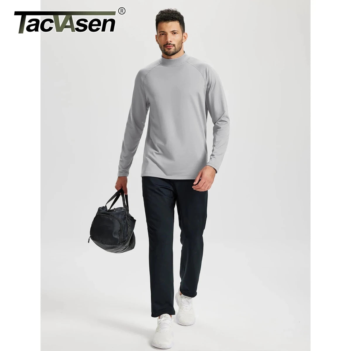 T-shirt thermique polaire à col roulé 4 way strech pour homme "TACVASEN - CTA22" - Planète Rando