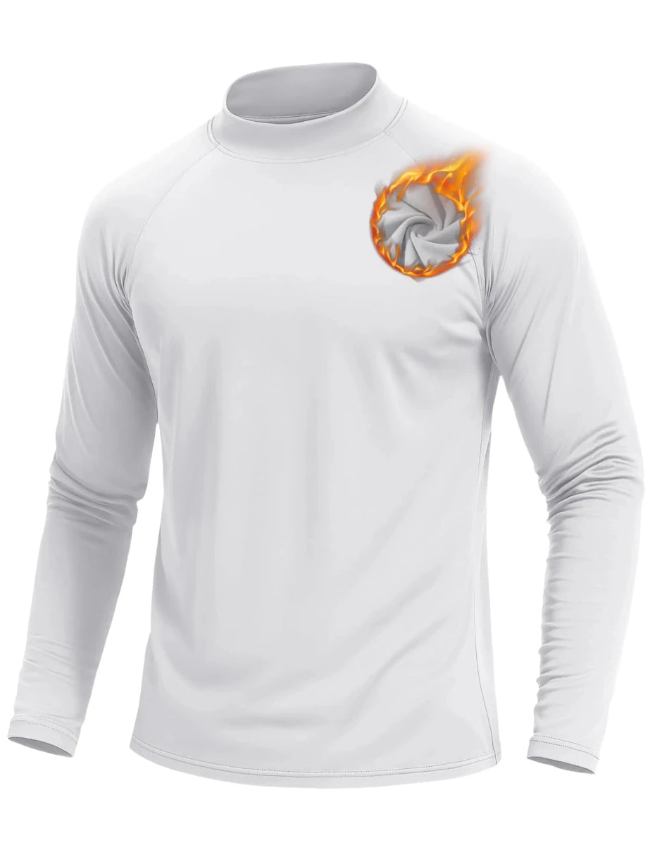 T-shirt thermique polaire à col roulé 4 way strech pour homme "TACVASEN - CTA22" - Planète Rando