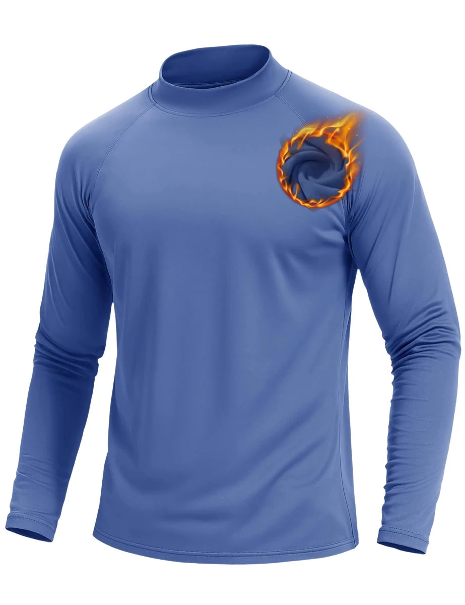 T-shirt thermique polaire à col roulé 4 way strech pour homme "TACVASEN - CTA22" - Planète Rando