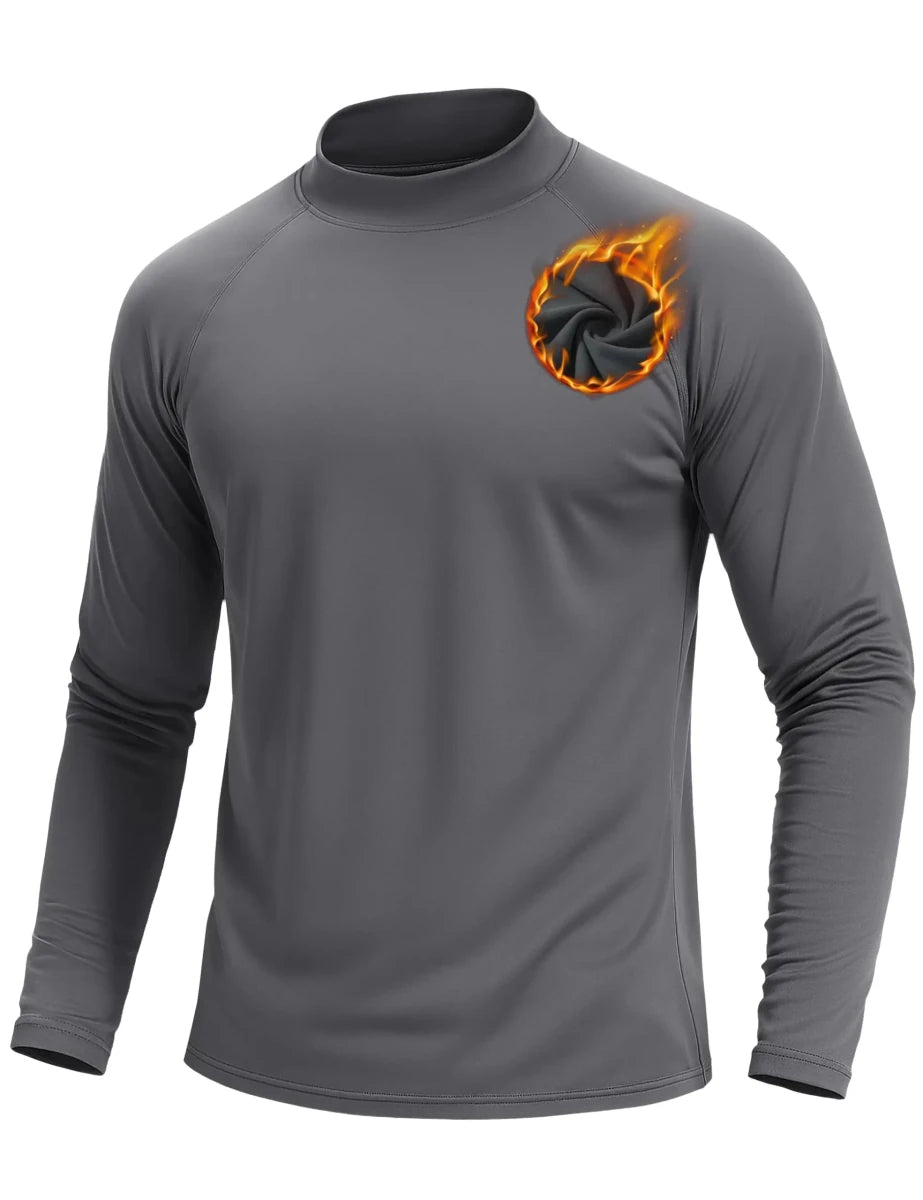 T-shirt thermique polaire à col roulé 4 way strech pour homme "TACVASEN - CTA22" - Planète Rando