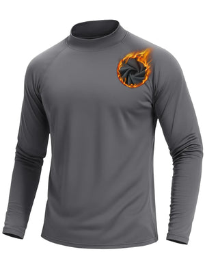 T-shirt thermique polaire à col roulé 4 way strech pour homme "TACVASEN - CTA22" - Planète Rando