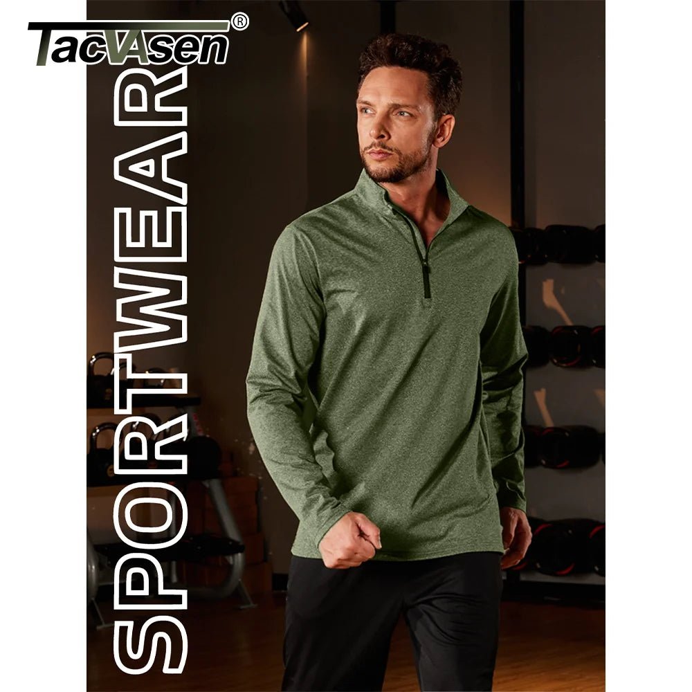 T-shirt thermique / sweat-shirt polaire à fermeture éclair 1/4 et manches longues pour homme "TACVASEN - LSTJ502" - Planète Rando