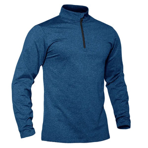 T-shirt thermique / sweat-shirt polaire à fermeture éclair 1/4 et manches longues pour homme "TACVASEN - LSTJ502" - Planète Rando