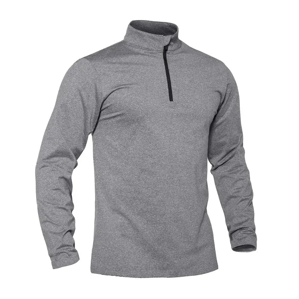 T-shirt thermique / sweat-shirt polaire à fermeture éclair 1/4 et manches longues pour homme "TACVASEN - LSTJ502" - Planète Rando