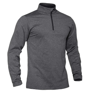 T-shirt thermique / sweat-shirt polaire à fermeture éclair 1/4 et manches longues pour homme "TACVASEN - LSTJ502" - Planète Rando