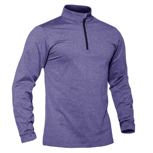 T-shirt thermique / sweat-shirt polaire à fermeture éclair 1/4 et manches longues pour homme "TACVASEN - LSTJ502" - Planète Rando