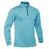 T-shirt thermique / sweat-shirt polaire à fermeture éclair 1/4 et manches longues pour homme "TACVASEN - LSTJ502" - Planète Rando