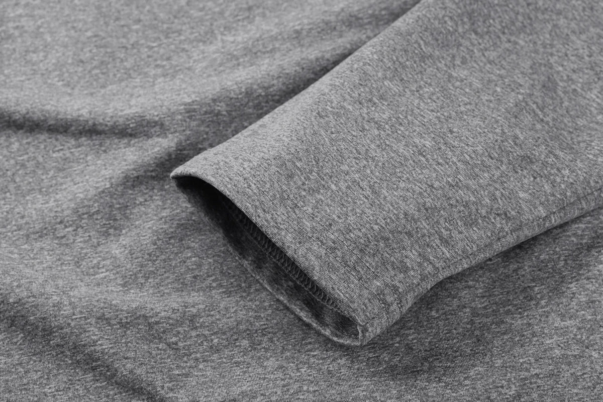 T-shirt thermique / sweat-shirt polaire à fermeture éclair 1/4 et manches longues pour homme "TACVASEN - LSTJ502" - Planète Rando