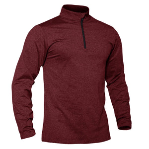 T-shirt thermique / sweat-shirt polaire à fermeture éclair 1/4 et manches longues pour homme "TACVASEN - LSTJ502" - Planète Rando