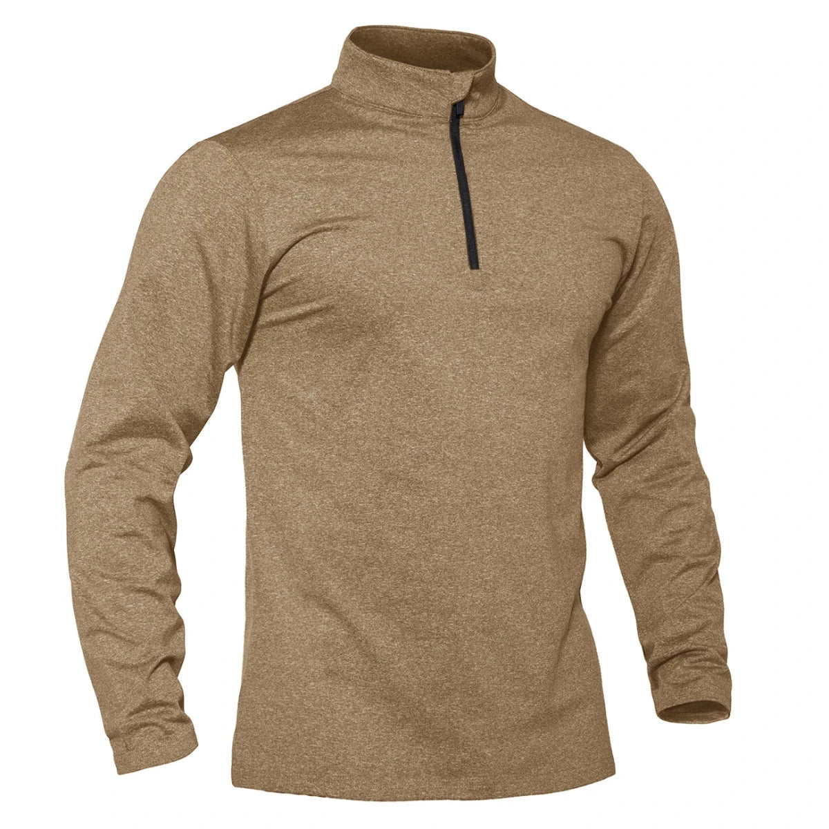 T-shirt thermique / sweat-shirt polaire à fermeture éclair 1/4 et manches longues pour homme "TACVASEN - LSTJ502" - Planète Rando