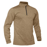 T-shirt thermique / sweat-shirt polaire à fermeture éclair 1/4 et manches longues pour homme "TACVASEN - LSTJ502" - Planète Rando