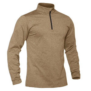 T-shirt thermique / sweat-shirt polaire à fermeture éclair 1/4 et manches longues pour homme "TACVASEN - LSTJ502" - Planète Rando