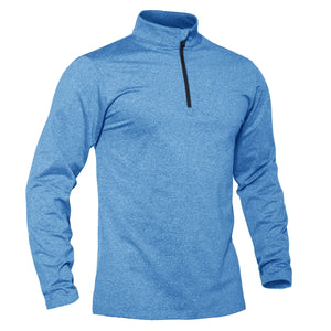 T-shirt thermique / sweat-shirt polaire à fermeture éclair 1/4 et manches longues pour homme "TACVASEN - LSTJ502" - Planète Rando