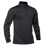 T-shirt thermique / sweat-shirt polaire à fermeture éclair 1/4 et manches longues pour homme "TACVASEN - LSTJ502" - Planète Rando