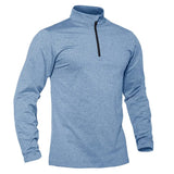 T-shirt thermique / sweat-shirt polaire à fermeture éclair 1/4 et manches longues pour homme "TACVASEN - LSTJ502" - Planète Rando