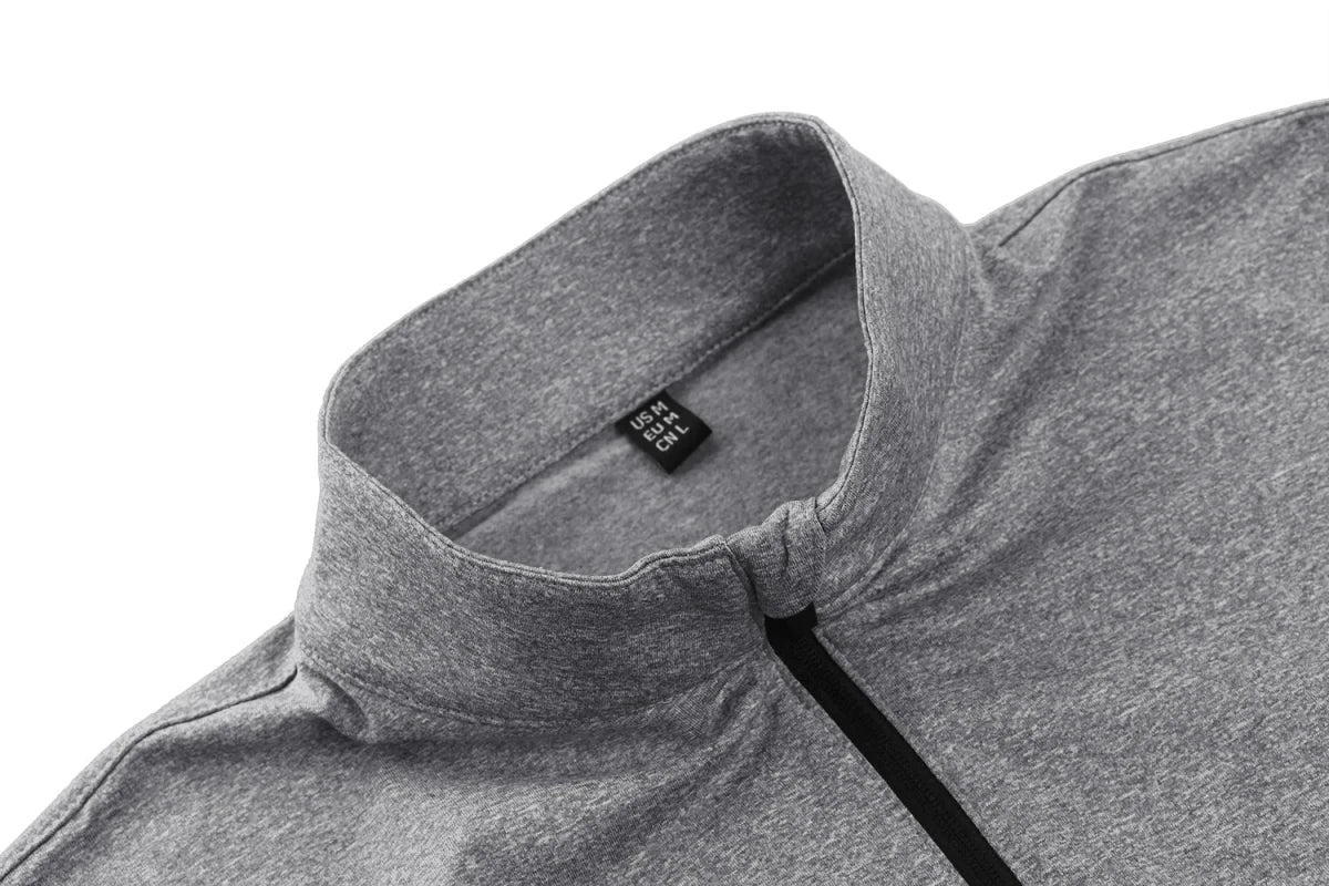 T-shirt thermique / sweat-shirt polaire à fermeture éclair 1/4 et manches longues pour homme "TACVASEN - LSTJ502" - Planète Rando