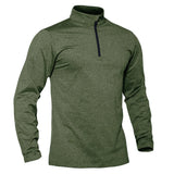 T-shirt thermique / sweat-shirt polaire à fermeture éclair 1/4 et manches longues pour homme "TACVASEN - LSTJ502" - Planète Rando