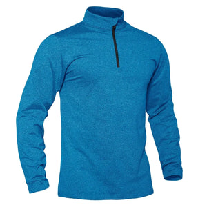 T-shirt thermique / sweat-shirt polaire à fermeture éclair 1/4 et manches longues pour homme "TACVASEN - LSTJ502" - Planète Rando