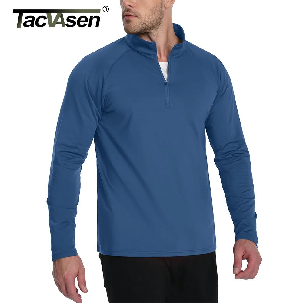T-shirt thermique / sweat-shirt polaire à fermeture éclair 1/4 et manches longues pour homme "TACVASEN - TS321" - Planète Rando
