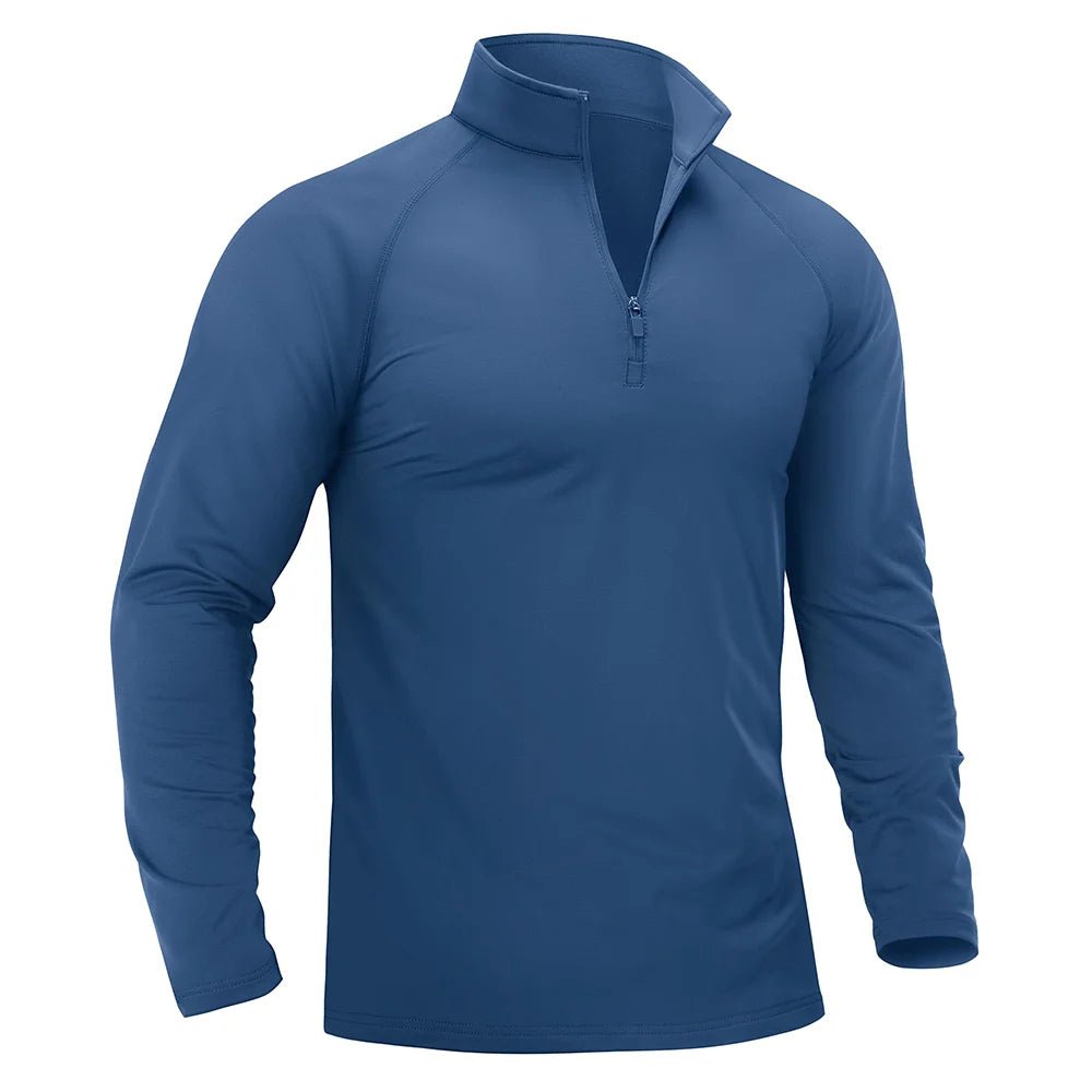 T-shirt thermique / sweat-shirt polaire à fermeture éclair 1/4 et manches longues pour homme "TACVASEN - TS321" - Planète Rando