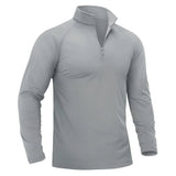 T-shirt thermique / sweat-shirt polaire à fermeture éclair 1/4 et manches longues pour homme "TACVASEN - TS321" - Planète Rando