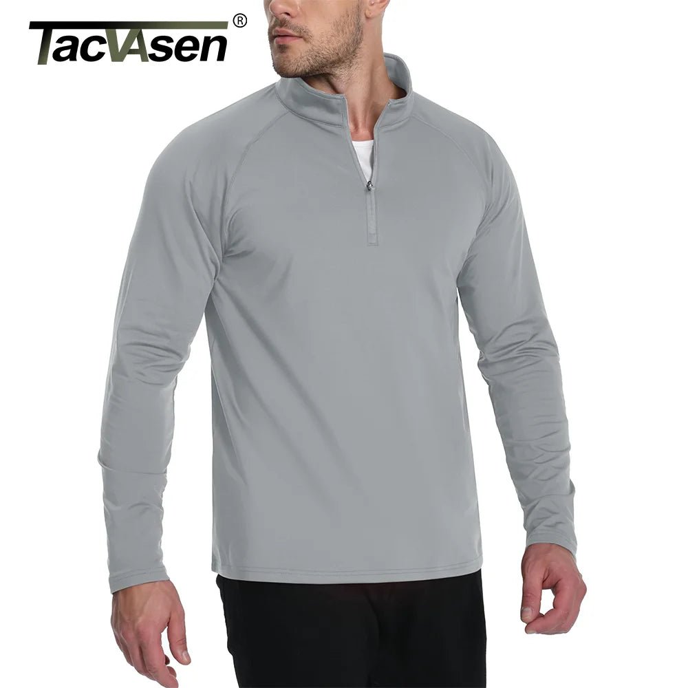 T-shirt thermique / sweat-shirt polaire à fermeture éclair 1/4 et manches longues pour homme "TACVASEN - TS321" - Planète Rando