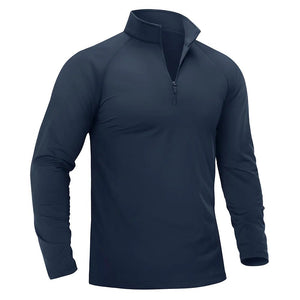 T-shirt thermique / sweat-shirt polaire à fermeture éclair 1/4 et manches longues pour homme "TACVASEN - TS321" - Planète Rando