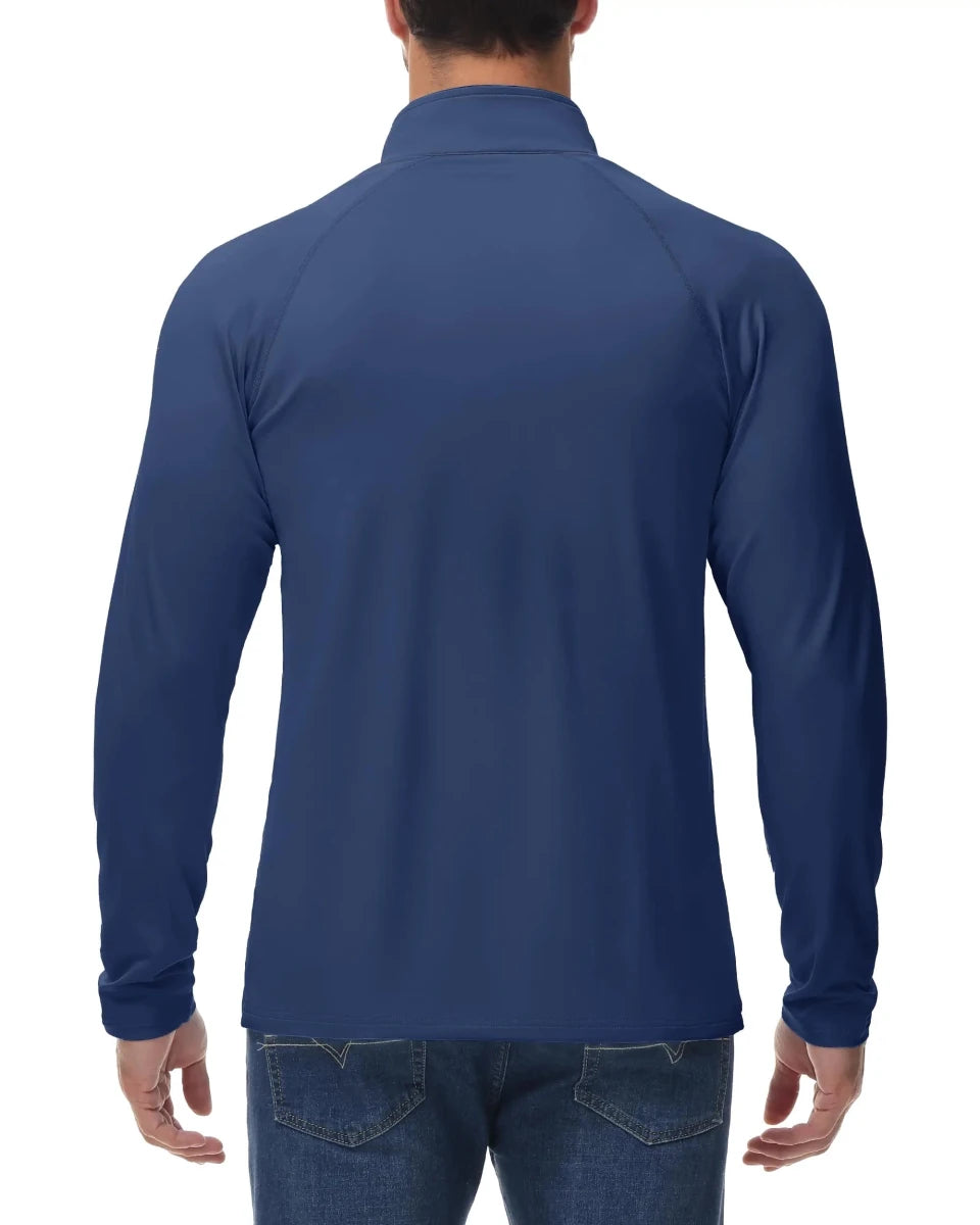 T-shirt thermique / sweat-shirt polaire à fermeture éclair 1/4 et manches longues pour homme "TACVASEN - TS321" - Planète Rando