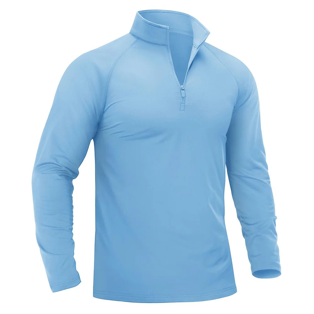 T-shirt thermique / sweat-shirt polaire à fermeture éclair 1/4 et manches longues pour homme "TACVASEN - TS321" - Planète Rando