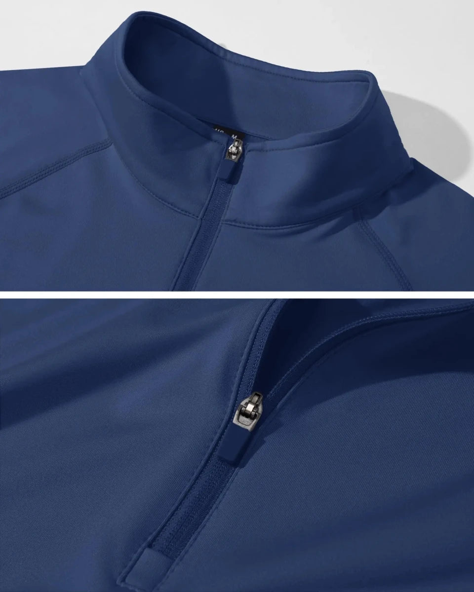 T-shirt thermique / sweat-shirt polaire à fermeture éclair 1/4 et manches longues pour homme "TACVASEN - TS321" - Planète Rando