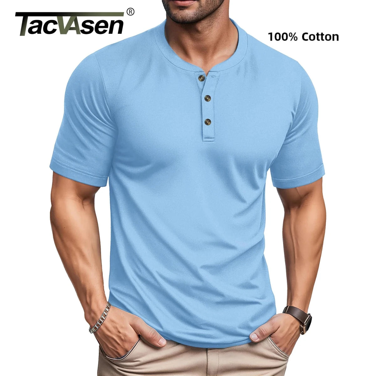 T-shirts manches courtes 100% coton pour homme "TACVASEN - TS277" - Planète Rando
