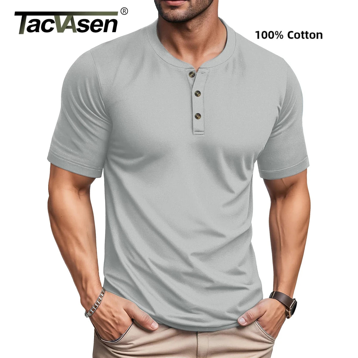 T-shirts manches courtes 100% coton pour homme "TACVASEN - TS277" - Planète Rando