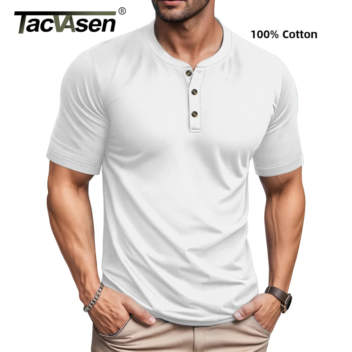 T-shirts manches courtes 100% coton pour homme "TACVASEN - TS277" - Planète Rando