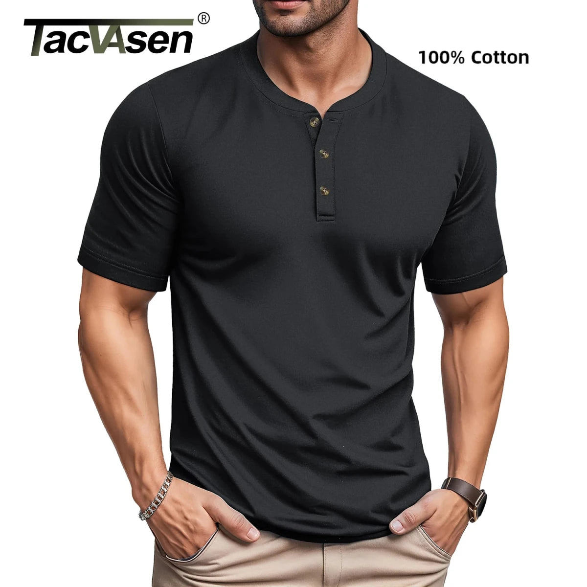 T-shirts manches courtes 100% coton pour homme "TACVASEN - TS277" - Planète Rando