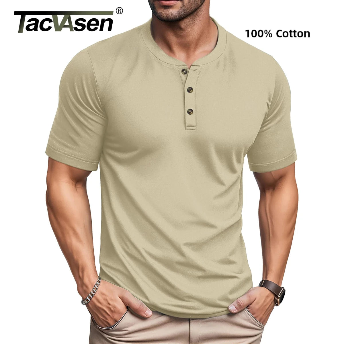T-shirts manches courtes 100% coton pour homme "TACVASEN - TS277" - Planète Rando