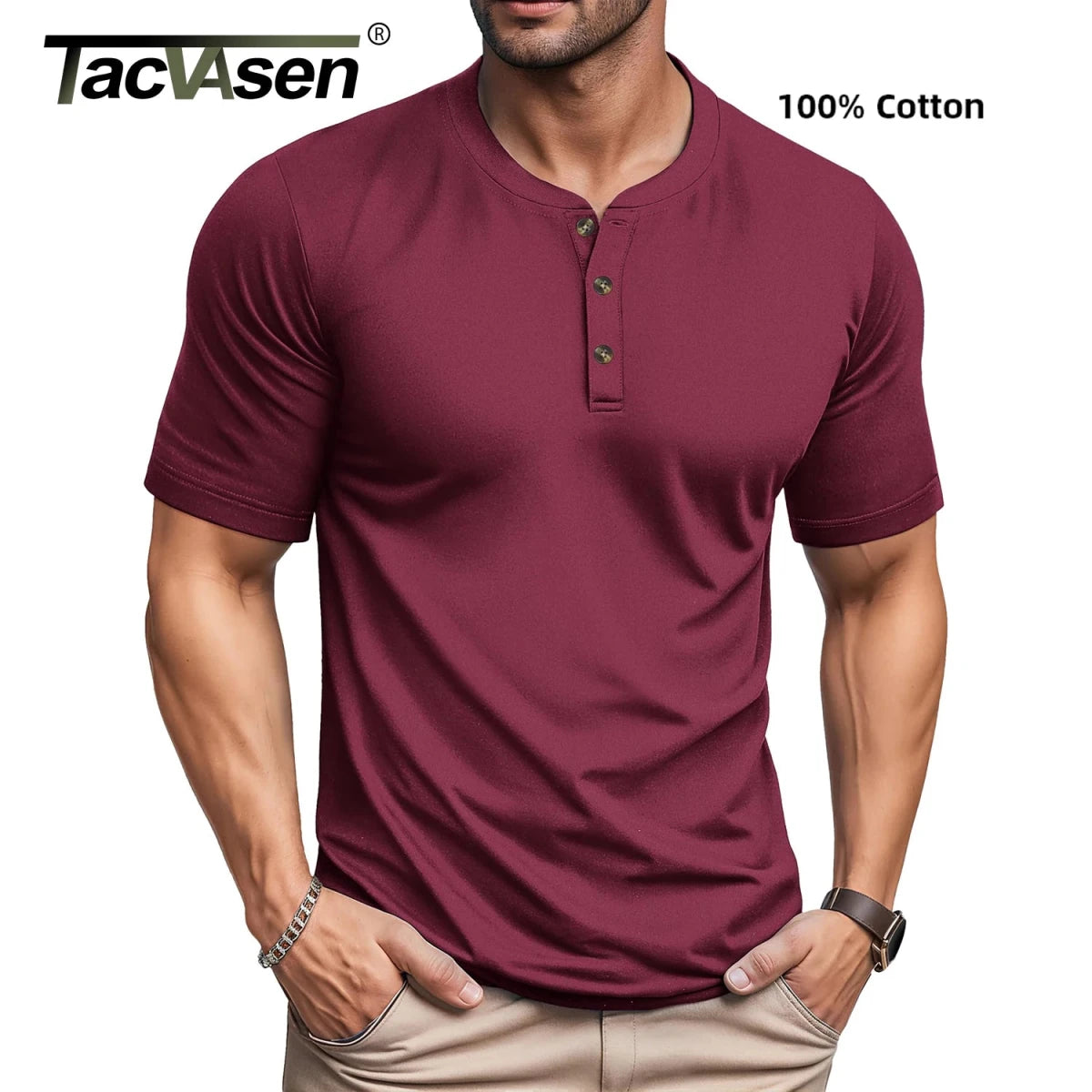 T-shirts manches courtes 100% coton pour homme "TACVASEN - TS277" - Planète Rando