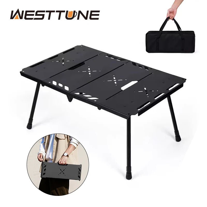 Table tactique d'extérieur pliante, légère et multifonctionnelle 3kg "WESTTUNE - Tactical table ST15" - Planète Rando