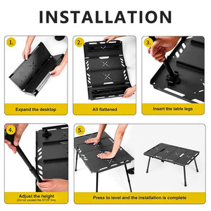 Table tactique d'extérieur pliante, légère et multifonctionnelle 3kg "WESTTUNE - Tactical table ST15" - Planète Rando