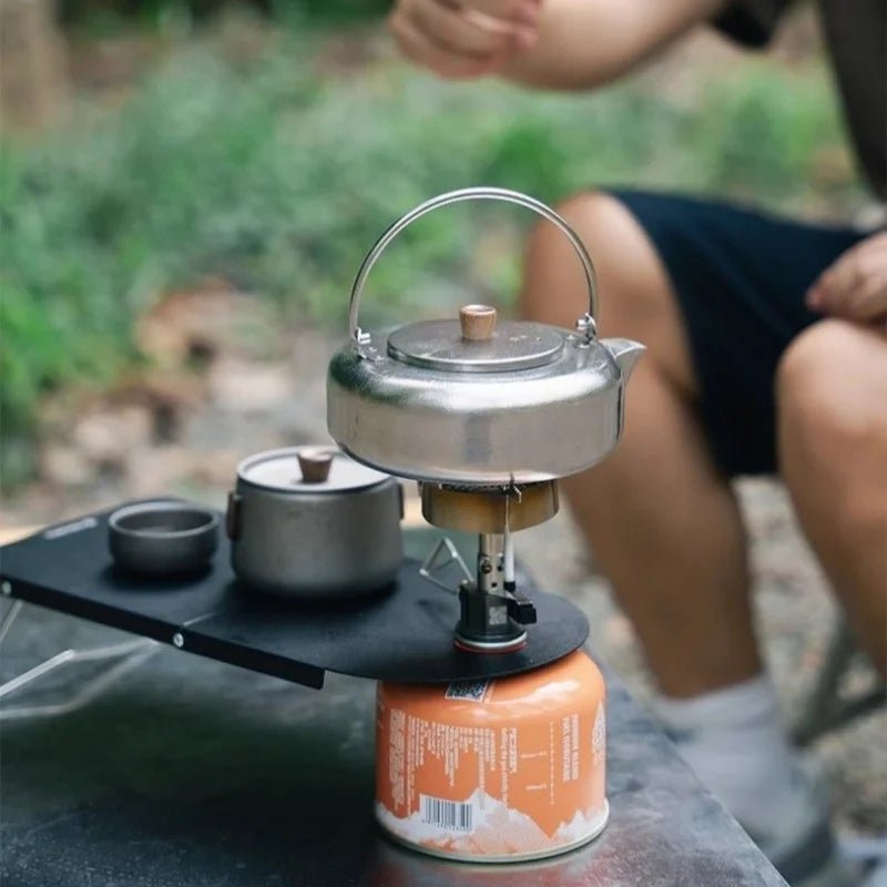 Table ultra - légère et pliable en aluminium à cadre pour cartouche de gaz "Fire - Maple - Petrel Ultralight Folding Table" - Planète Rando