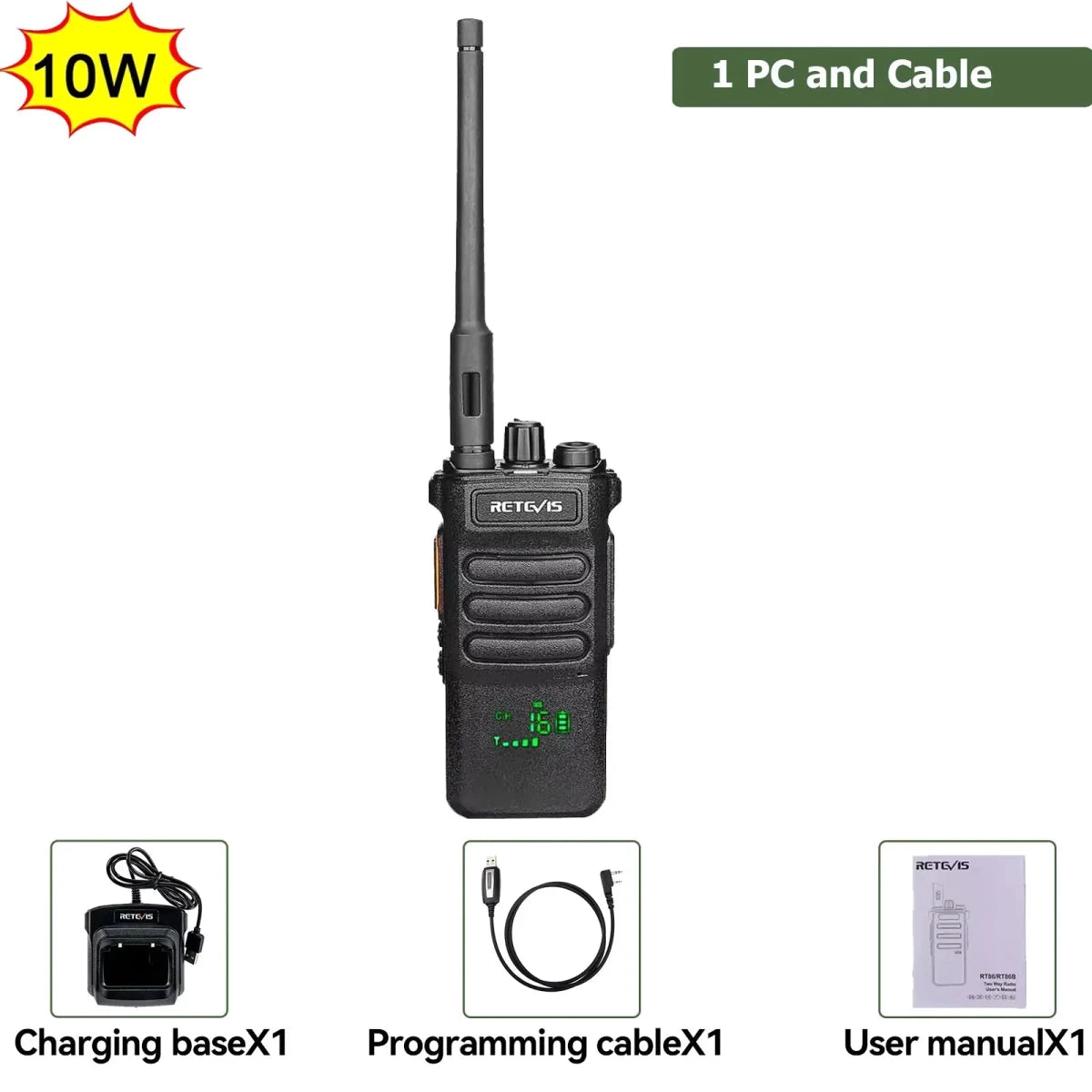 Talkie - walkie / radio bidirectionnelle longue portée de 3 à 5km "Retevis - RT86" - Planète Rando