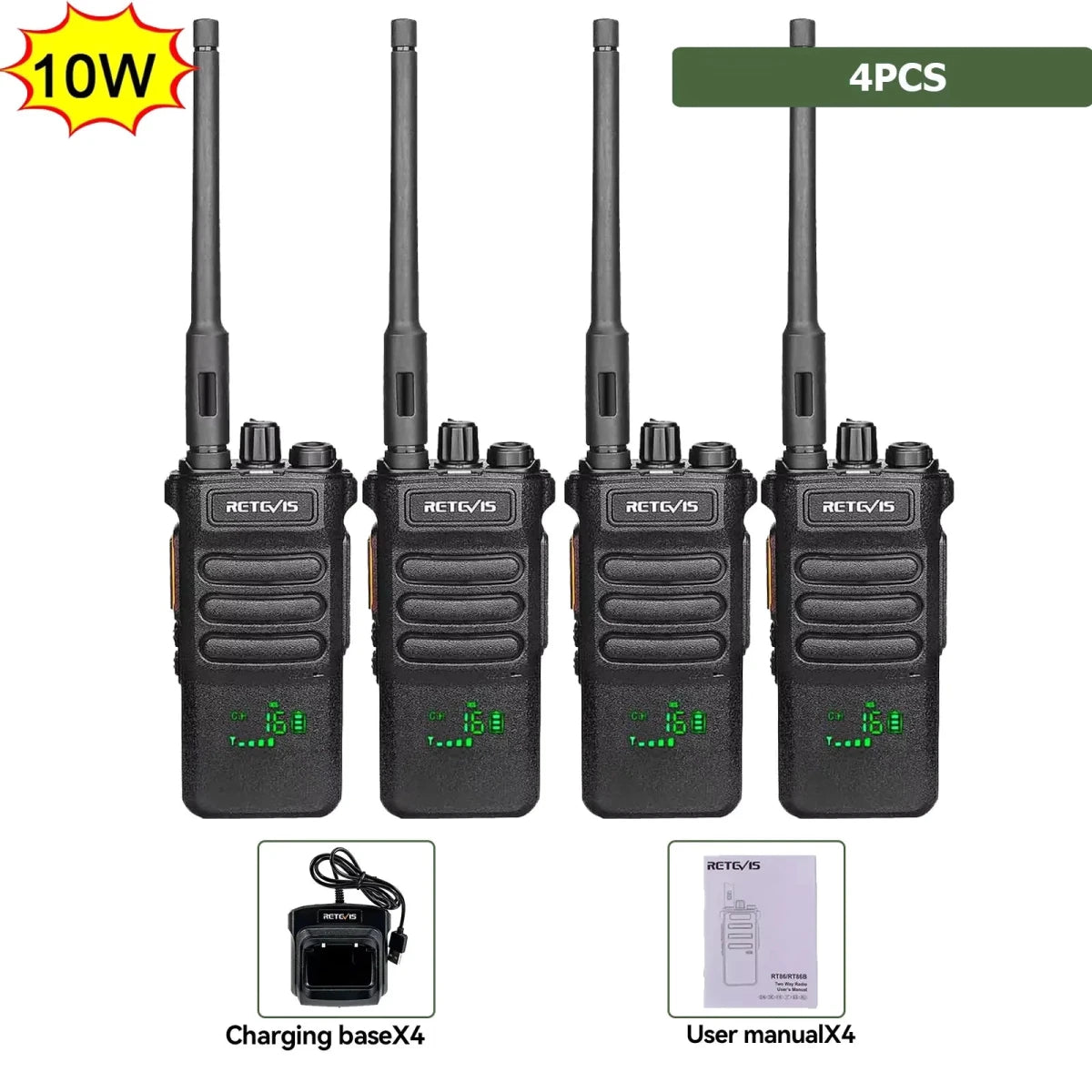 Talkie - walkie / radio bidirectionnelle longue portée de 3 à 5km "Retevis - RT86" - Planète Rando