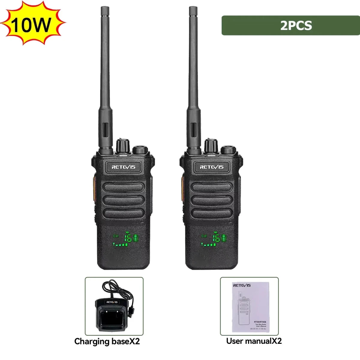 Talkie - walkie / radio bidirectionnelle longue portée de 3 à 5km "Retevis - RT86" - Planète Rando