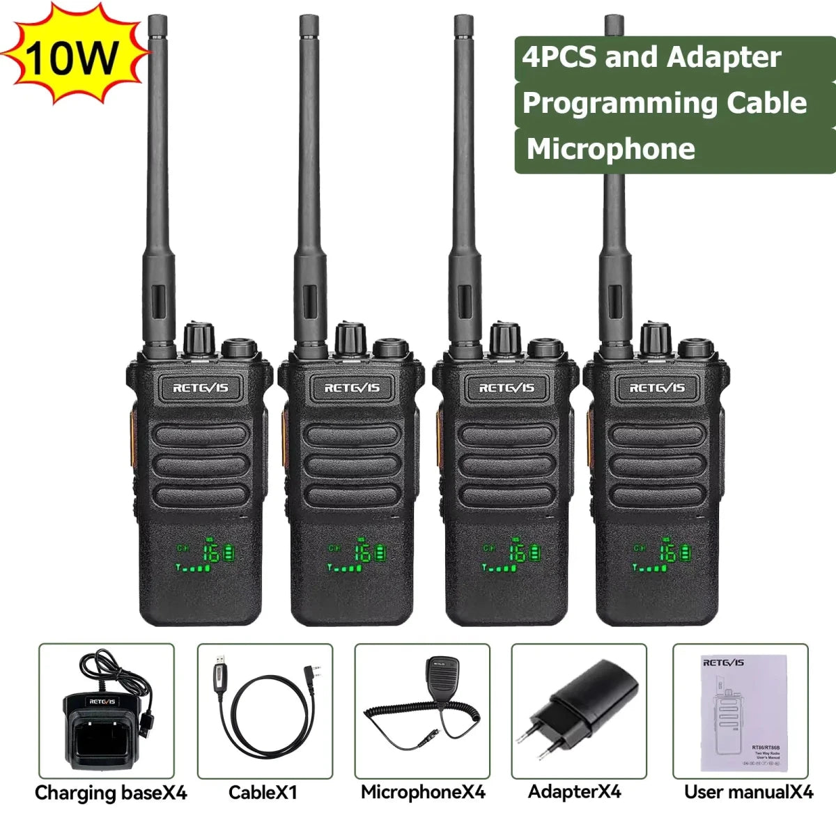 Talkie - walkie / radio bidirectionnelle longue portée de 3 à 5km "Retevis - RT86" - Planète Rando