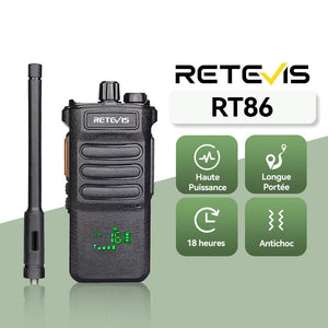 Talkie - walkie / radio bidirectionnelle longue portée de 3 à 5km "Retevis - RT86" - Planète Rando