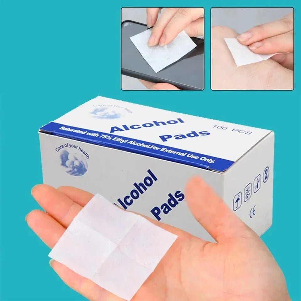 Tampons de coton imbibés d'alcool 70% "Sanke Rescue - Alcohol pads" - Planète Rando