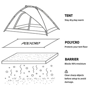 Tapis de sol / bâche imperméable pour tente en film polycro ultraléger à partir de 60g "Horizon Outdoor - Polycro ground sheet" - Planète Rando