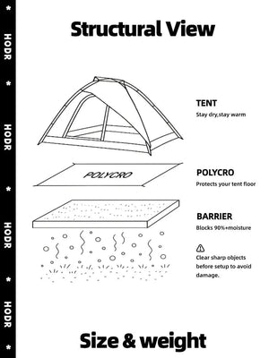 Tapis de sol / bâche imperméable pour tente en film polycro ultraléger à partir de 60g "Horizon Outdoor - Polycro ground sheet" - Planète Rando
