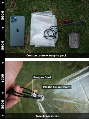 Tapis de sol / bâche imperméable pour tente en film polycro ultraléger à partir de 60g "Horizon Outdoor - Polycro ground sheet" - Planète Rando